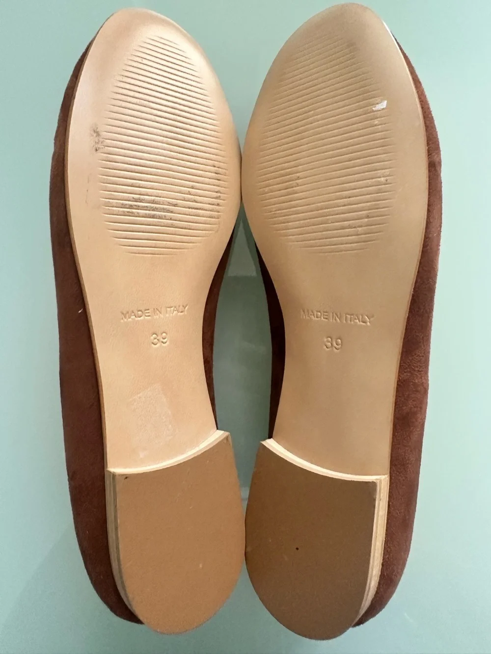Women’s Brown Suede Round-Toe Flats